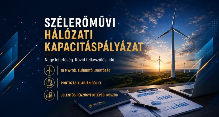 Szélerőművi hálózati kapacitáspályázat: nagy lehetőség, rövid felkészülési idő
